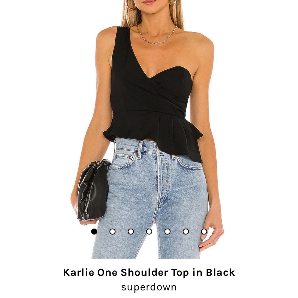 Superdown Karlie One Shoulder Top Size Small
